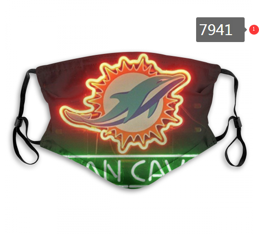 NFL 2020 Miami Dolphins #3 Dust mask with filter->nfl dust mask->Sports Accessory